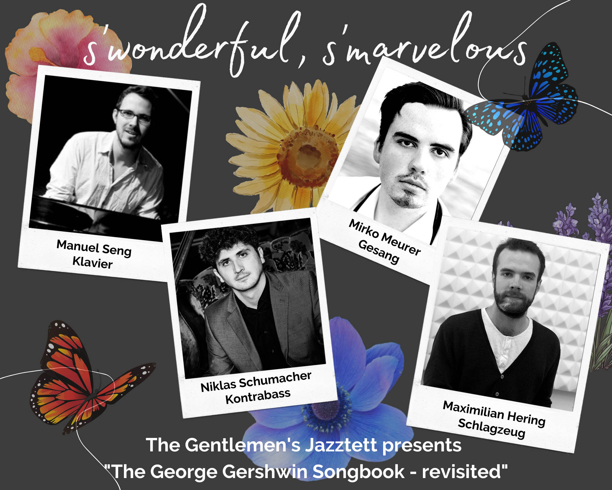 Read more about the article Das Gentlemen’s Jazztett präsentiert ihr Programm „s’wonderful, s’marvelous“ – „The Gershwin Songbook – revisited“ in Heidenrod